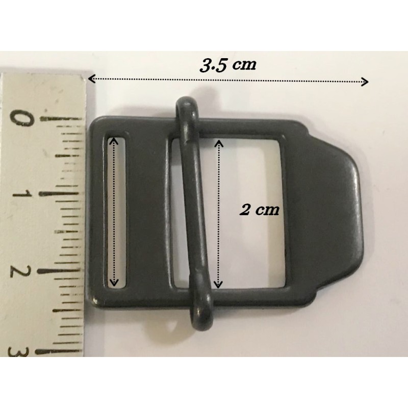 Boucle Coulissante en Métal Noir Mat : 2,5 cm d'Élégance Foncée"