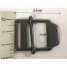 Boucle Coulissante en Métal Noir Mat : 2,5 cm d'Élégance Foncée"