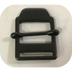 Boucle Coulissante en Métal Noir Mat : 2,5 cm d'Élégance Foncée"