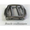 Boucle Coulissante en mètal en 2 cm Multi-Usage couleur gris foncé - canon de fusil