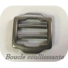 Boucle Coulissante en mètal en 2 cm Multi-Usage couleur gris foncé - canon de fusil