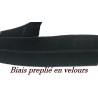 "Biais Velours Préplié Élastique en 15 mm noir : La Touche de Flexibilité Parfaite pour Vos Projets Couture !"