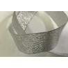 Ruban Argenté organza en 28 mm pour la décoration et la customisation