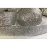 Ruban Argenté organza en 28 mm pour la décoration et la customisation