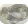 Ruban Argenté organza en 28 mm pour la décoration et la customisation