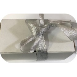 Ruban Argenté organza en 28 mm pour la décoration et la customisation