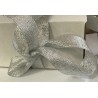 Ruban Argenté organza en 28 mm pour la décoration et la customisation