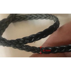 Ruban Tressé En Simili Cuir Noir  A Coudre Pour Loisirs Créatifs Et Décorations.