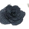 Fleurs en tissu bleu style chanel pour la customisation