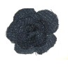 Fleurs en tissu bleu style chanel pour la customisation