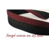 Ruban Sergé Coton bi-couleur En 25 mm A Coudre Pour Loisirs Créatifs Et Décorations.