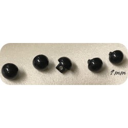 Boutons Demi-Boule Noir en 9 mm A Coudre Pour Enfants Et Adultes
