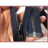 Zip Fermeture A Glissière Métal Maille Noir En 50 Cm Bleu Marine Ouvrable