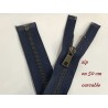 Zip Fermeture A Glissière Métal Maille Noir En 50 Cm Bleu Marine Ouvrable