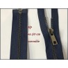 Zip Fermeture A Glissière Métal Maille Noir En 50 Cm Bleu Marine Ouvrable