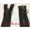 Fermeture A Glissière Métal Maille Noir En 50 Cm Noir Ouvrable