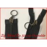 ZIP Fermeture A Glissière Métal Maille Noir En 50 Cm Noir Ouvrable