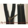Zip Metal Fermeture A Glissière Métal Maille Fine Bronze En 50 Cm Noir Ouvrable