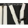 Zip Metal Fermeture A Glissière Métal Maille Bronze En 50 Cm Blanche Ouvrable