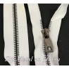 Zip Metal Fermeture A Glissière Métal Maille Bronze En 50 Cm Blanche Ouvrable