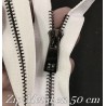 Zip Metal Fermeture A Glissière Métal Maille Bronze En 50 Cm Blanche Ouvrable