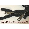 zip Fermetures à Glissière en Métal à Grosse Maille en 50 cm de Qualité pour Vos Projets de Couture et Accessoires