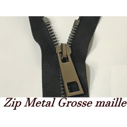 zip Fermetures à Glissière en Métal à Grosse Maille en 50 cm de Qualité pour Vos Projets de Couture et Accessoires