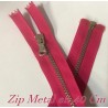 Zip Métal élégante Fermeture A Glissière Métal Maille Fine argenté En 40 Cm Fuschia Ajoutez une touche à vos créations."