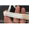 Ruban Lycra En 20 mm Fripée écru, pour lingerie : L'Élégance pour Votre Lingerie.