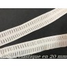 Ruban Lycra En 20 mm Fripée écru, pour lingerie : L'Élégance pour Votre Lingerie.