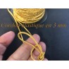 Cordon  Doré Elastique Rond En 3 mm A Coudre Pour Loisirs Créatifs.