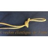 Cordon  Doré Elastique Rond En 3 mm A Coudre Pour Loisirs Créatifs.