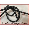 Cordon élastique noir et blanc de 4 mm : Polyvalence créative et utilitaire