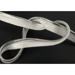 Passepoil Blanc Et Argent 10 mm avec Bourrelet de 2 mm : Élégance Assurée pour Vos Projets