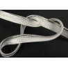 Passepoil Blanc Et Argent 10 mm avec Bourrelet de 2 mm : Élégance Assurée pour Vos Projets