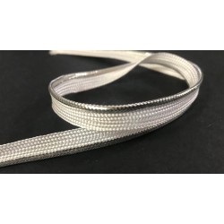 Passepoil Blanc Et Argent 10 mm avec Bourrelet de 2 mm : Élégance Assurée pour Vos Projets