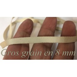 Ruban Gros Grain en 8 mm Beige : Élevez Vos Créations