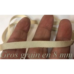 Ruban Gros Grain en 8 mm Beige : Élevez Vos Créations
