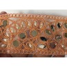 Ruban Brodé Saumon orné de perles et de Miroir Pour Décorations Caftans Ceintures Et Customisations.