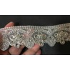 Ruban Brodé Argenté orné de strass Blanches Pour La Décorations Caftans Ceintures Et Customisations.