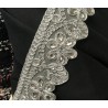 Ruban Brodé Argenté orné de strass Blanches Pour La Décorations Caftans Ceintures Et Customisations.