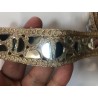 Ruban Brodé Doré OR orné de Miroirs Pour Décorations Caftans Ceintures Et Customisations.