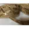 Ruban Brodé Doré OR orné de Sequins doré Pour Décorations Caftans Ceintures Et Customisations.