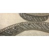 Ruban Brodé Argent orné de Sequins Aergent Pour Décorations Caftans Ceintures Et Customisations.