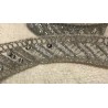 Ruban Brodé Argent orné de Sequins Aergent Pour Décorations Caftans Ceintures Et Customisations.