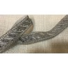 Ruban Brodé Argent orné de Sequins Aergent Pour Décorations Caftans Ceintures Et Customisations.