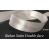 Ruban Satin Blanc en 20 mm Au Mètre Double Face A Coudre Pour La Décoration Et Loisirs Créatifs