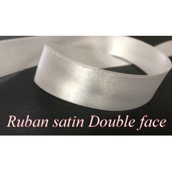 Ruban Satin Blanc en 20 mm Au Mètre Double Face A Coudre Pour La Décoration Et Loisirs Créatifs