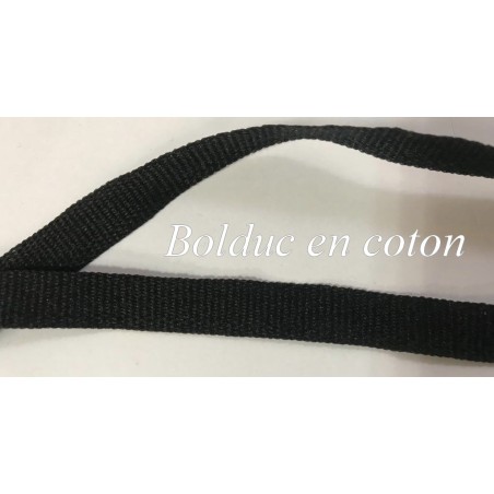 Bolduc Ruban noir en Coton au mètre