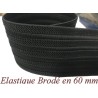 Élastique Brodé Noir en 60 mm pour des créations remarquables